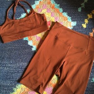 SOLD Mahogany Float Juliet Bra and Bike Short Set
